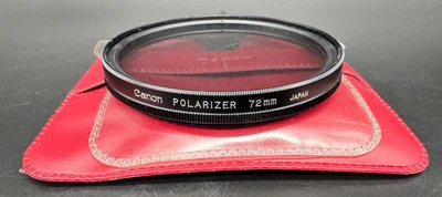 Canon 72mm Polarizer Glass Lens Filter, Made In Japan - Image 1 of 4