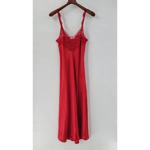 De Colección Victoria Secret Lencería Mujer M Rojo Encaje Vestido Sin Mangas Camisón Etiqueta Dorada - Imagen 1 de 12