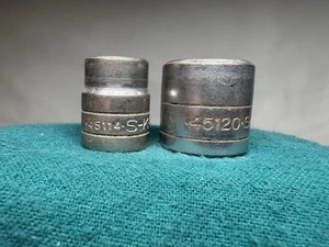 Vintage S-K Tools 3/8" prese di azionamento 45114-7/16" & 45120-5/8" USA Tools - Foto 1 di 4