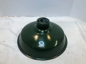 Vintage Green Enamel Metal Light Shade 12” Diameter - Picture 1 of 7