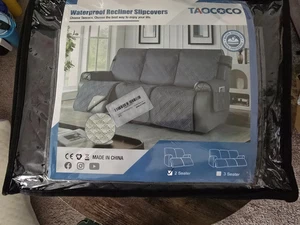 Modern 2-Seater Recliner Sofa Slipcover Waterproof Chair Cover - Picture 1 of 2