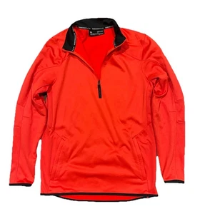 Camisa Under Armour Para Hombres Naranja Coldgear Reactor Cuarto Cremallera Talla Pequeña - Imagen 1 de 7
