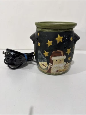 5" Lang Velas Fusión 2 piezas Calentador de Velas Cera Navidad Muñeco de Nieve Papá Noel Gato Foto 1 de 4