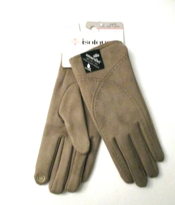 Isotoner Mujer Microseude Elástico Pantalones Cortos Guantes Talla L/XL Camel Foto 1 de 3