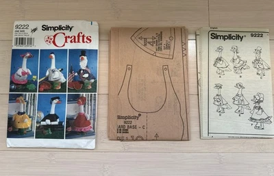 Simplicity Crafts 9222 Goose Clothes UNCUT Pattern Raincoat Bikini Grad Baseball - Image 1 of 4