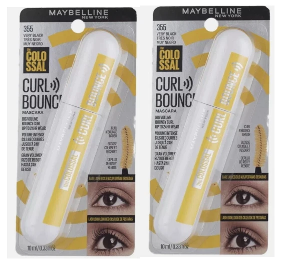 2 - Maybelline The Colossal # 355 Curl Bounce Mascara Big Volume Very Black New - Image 1 of 1