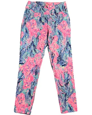 Lily Pulitzer Corso Pant Woman’s Size 4 Colorful Floral Luxletic 28” UPF 50+ - Image 1 of 4