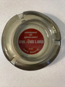 Vintage Ashtray guys and dolls Lounge Kansas City Missouri Glass - Picture 1 of 13