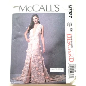 Sewing Pattern Sexy Gown Deep Plunge V Size 12-20 Bust 34 to 42 McCalls 7927 - Picture 1 of 6