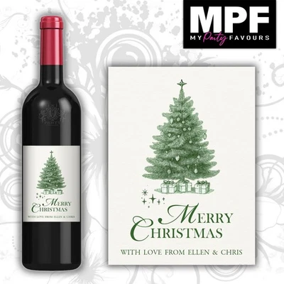 Personalised CHRISTMAS Wine Gin Vodka Bottle Label - Secret Santa Gift XMAS - Image 1 of 4