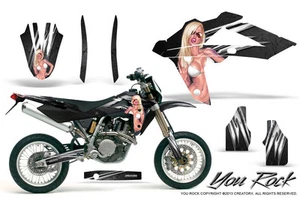 HUSQVARNA TC/TE/SMR 250/450 05-11 GRAPHICS KIT DECALS STICKERS CREATORX YRB - Picture 1 of 1