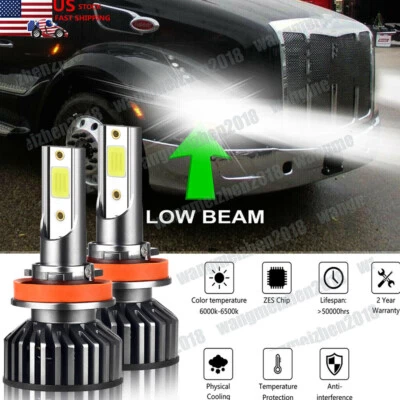 F2 LED HID Xenon Bulb Headlight Upgrade Kit for Peterbilt 579 587 LOW 11000LM - Image 1 of 4