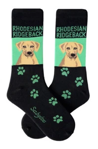Rhodesian Ridgeback Crew Socks Unisex Green - Picture 1 of 1