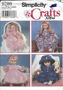 9286 Simplicity ~ Design Your Own Doll Clothes - 12" to 22" - Picture 1 of 1