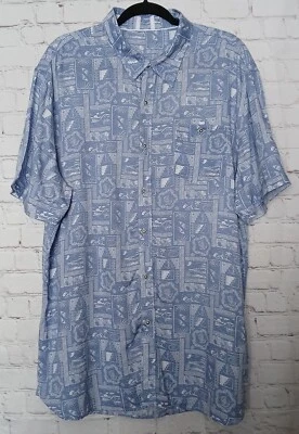 Camisa Age of Wisdom Azul Suave Modal Botón Frontal SS Para Hombres Talla 2X Nueva Con Etiquetas Foto 1 de 4