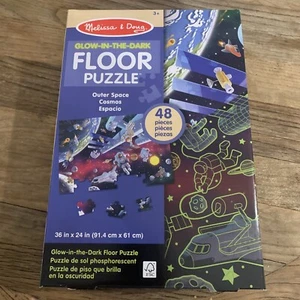 NEW Melissa & Doug Floor Puzzle 48pcs-Glow In The Dark Floor Puzzle Outer Space - Bild 1 von 7
