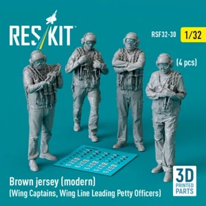 Camiseta marrón ResKit 1/32 (moderna) (Wing Captains, Wing Line Leading Petty etc. - Imagen 1 de 2