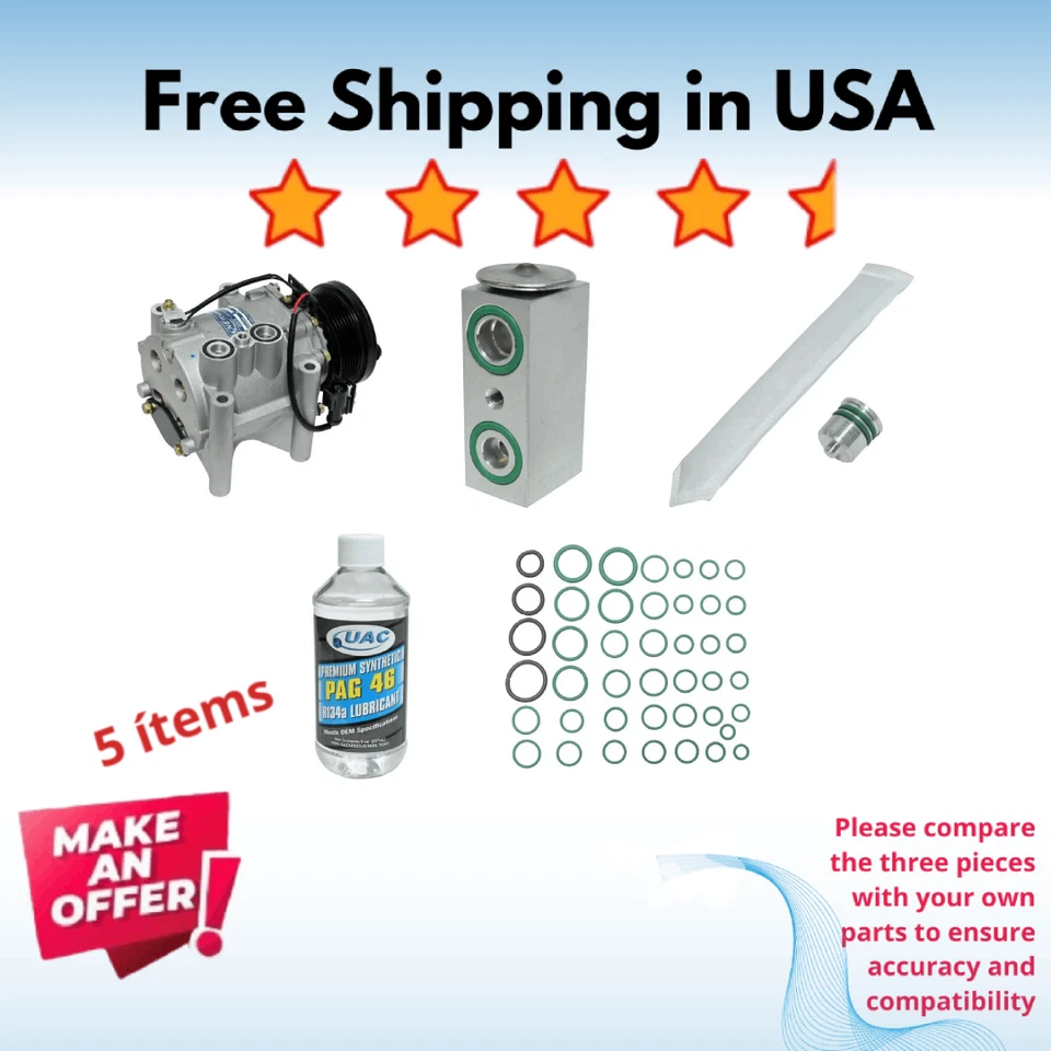 Compressor & Valve A/C Fit Jaguar S-Type 2003-2008 - Image 1 of 4