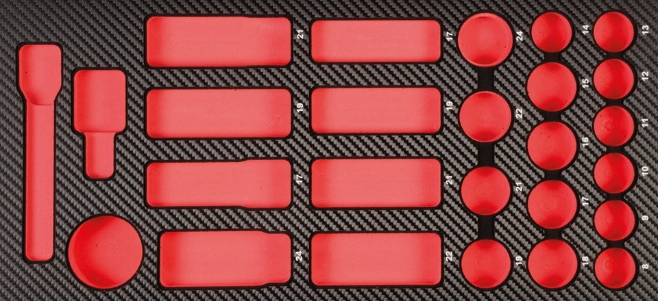 Projahn PROFORM-Werkstattwageneinlage leer für 1/2" Werkzeug Schlag-Steckschlüss - Bild 1 von 1