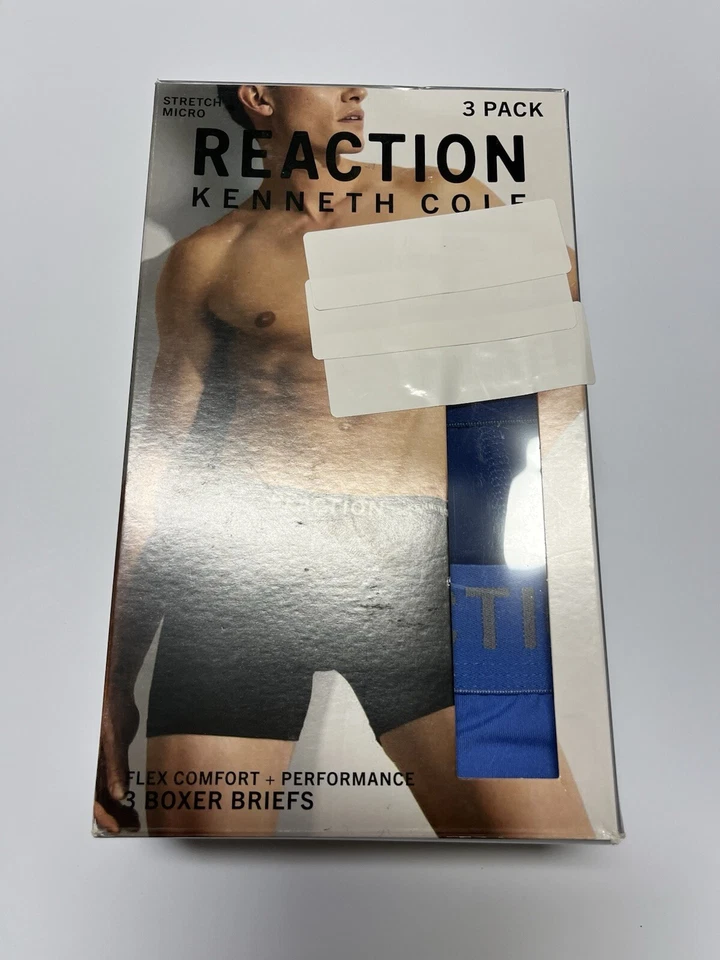 PACK DE 3 CALZONCILLOS BOXER KENNETH COLE REACTION AZULES SURTIDOS PARA HOMBRE TALLA GRANDE Foto 1 de 2