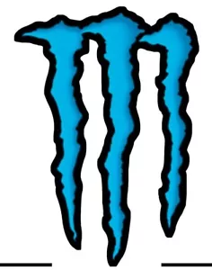 Monster Energy, blau Vinyl gestanzter Aufkleber - Bild 1 von 1