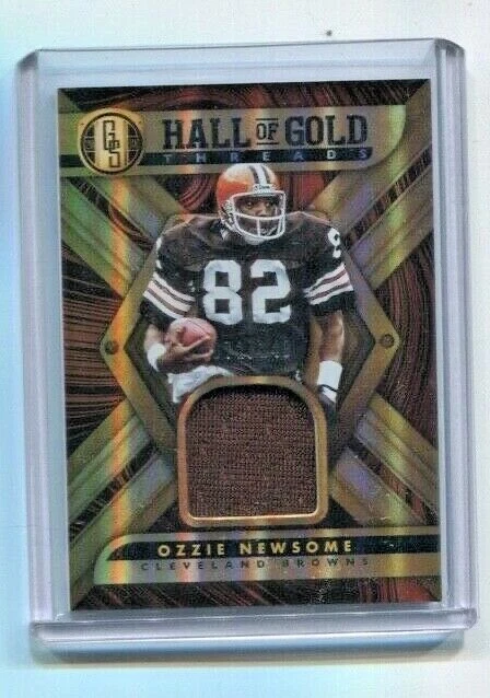 2019 Panini Gold Standard - OZZIE NEWSOME - Hall of Gold Jersey - BROWNS #d/149 - Image 1 of 1