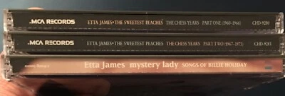 Etta James CDs Sweetest Peaches Vol 1 & 2, Mystery Lady, Songs of Billie Holiday Foto 1 de 4