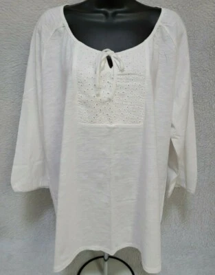 Blusa camisa top Architect para mujer talla 2X blanca Foto 1 de 4