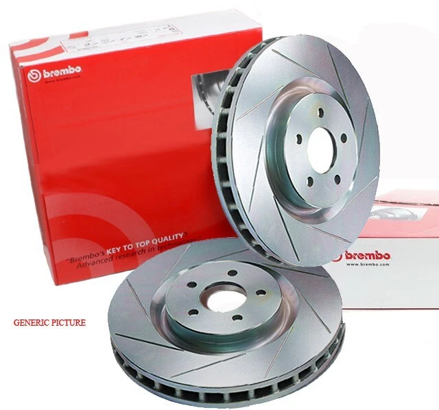 Brembo 300MM REAR PAIR OF SLOTTED Brake Disc Rotors FOR AUDI A4 A5 A6 A7 Q5 - image 1 of 1