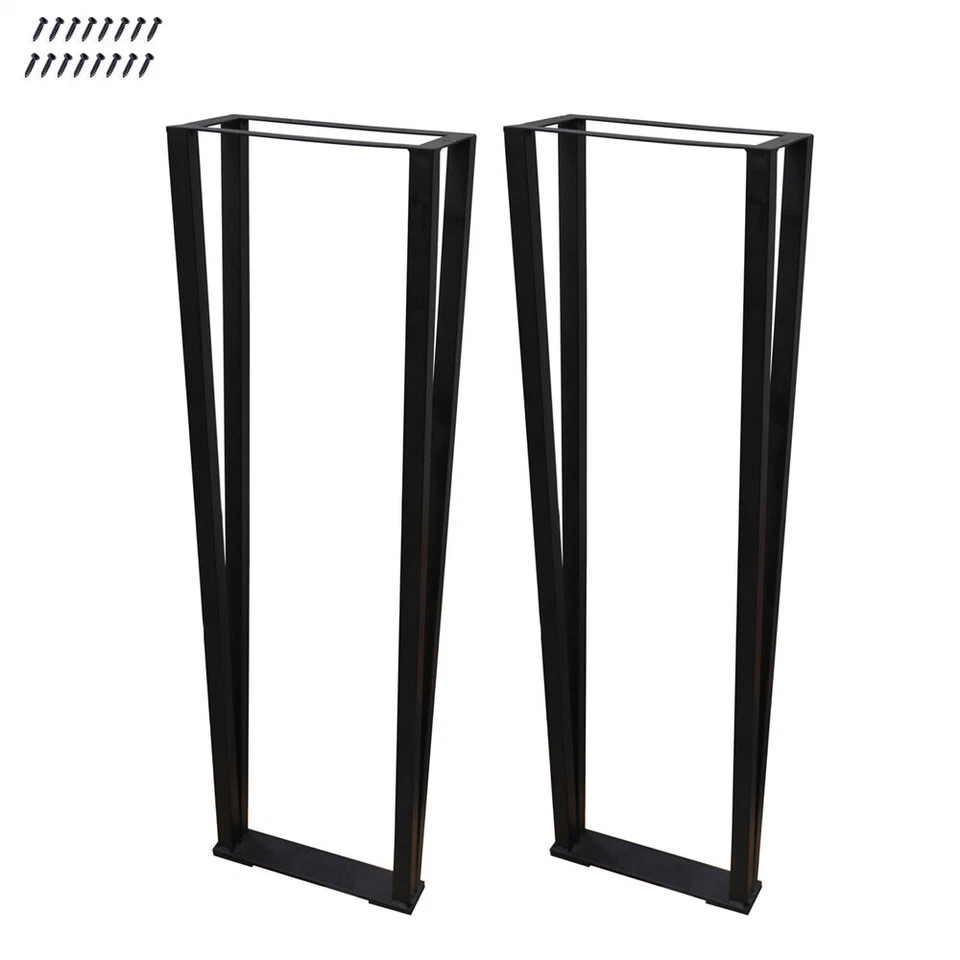 HST 30" Iron Metal Table Legs for Dining Table Desk 2PCS Heavy Duty w/ Screws - Image 1 of 4