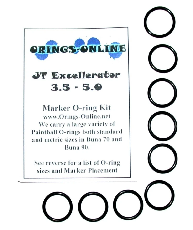 ORINGS-ONLINE JT Excellerator 3.5 - 5.0 Paintball Marker O-ring Oring Kit x 4 rebuilds / kits