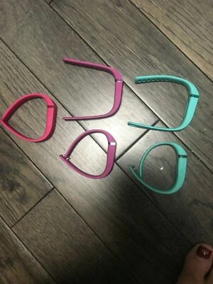 5 pulseras Fitbit Flex vibrante tamaño pequeño púrpura, rosa, verde azulado, pulseras Foto 1 de 4