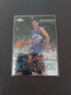 98-99 Topps Chrome John Stockton Back 2 Back Insert #b5 Jazz - Image 1 of 2