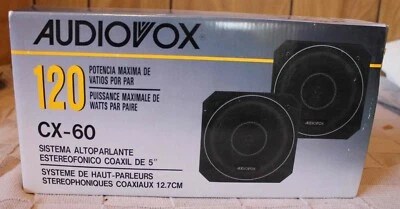 Vintage 1992 Audiovox CX-60 5" Coaxial Stereo Speaker System Car 120watt - Image 1 of 4