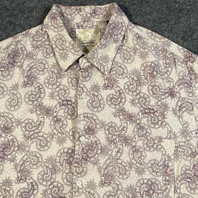 Camisa hawaiana Tasso Elba Island para hombre XL mezcla de lino seda cachemira estampado AOP Foto 1 de 4