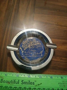 Vintage Metal VIRGINIA Souvenir Ashtray (23-2055) - Picture 1 of 3