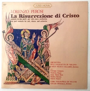 LORENZO PEROSI LA RISURREZIONE DI CRISTO CILLARO BERTOLA 2LP ARS NOVA - Picture 1 of 1