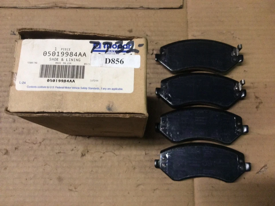 New Factory OEM Mopar Disc Brake Pad Pads Front 05019984AA  - Image 1 of 4