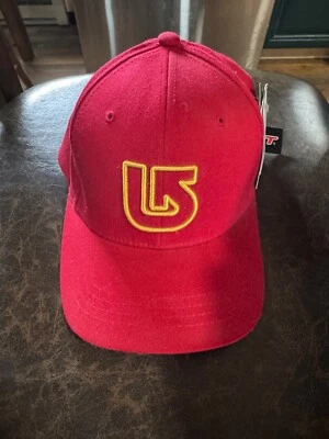 Nuevo de Lote Antiguo Burton Snowboard Striker FlexFit Gorra Grande Azufre Rojo Foto 1 de 4