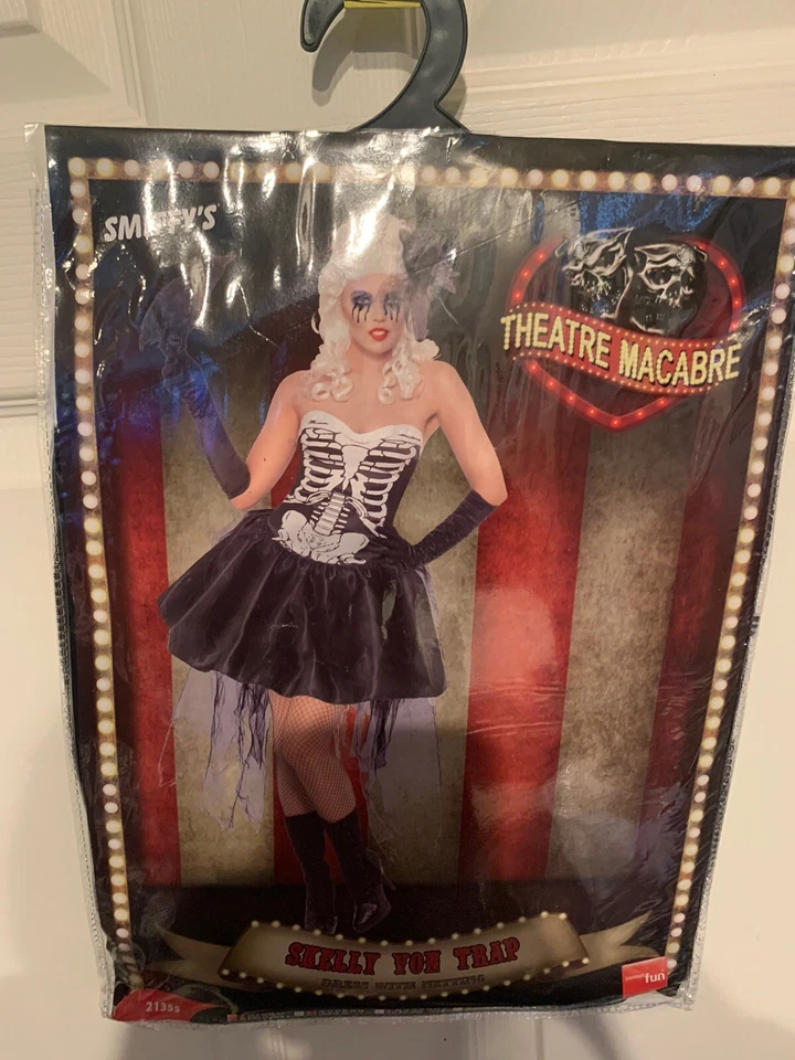 NUEVO SIN ETIQUETAS Smiffy’s Skelly Von Trap Disfraz Esqueleto Disfraz Vestido Adulto Talla S 6-8 EE. UU. Foto 1 de 4