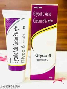 Glyco 6 Glycolic Acid Cream 30gm For Dry Skin, Acne & Hyperpigmentation - Picture 1 of 6