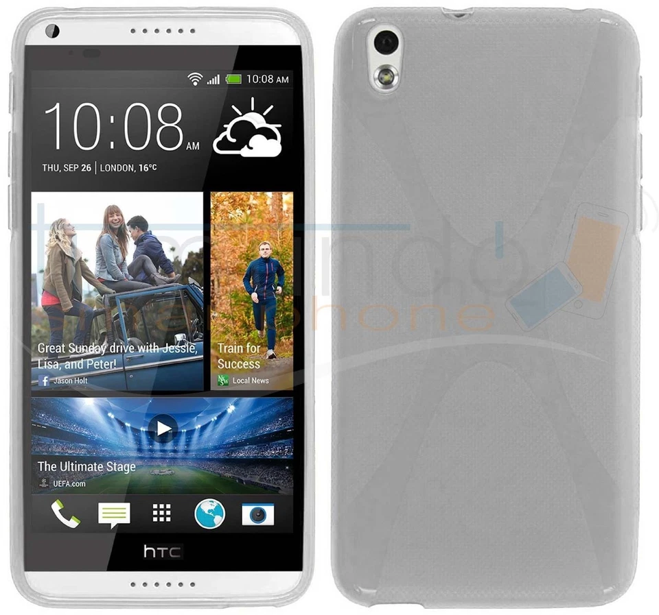 Funda In Gel Tpu X-Line Trasparente Per Htc Desire 816 In Spagna Case - Immagine 1 di 1