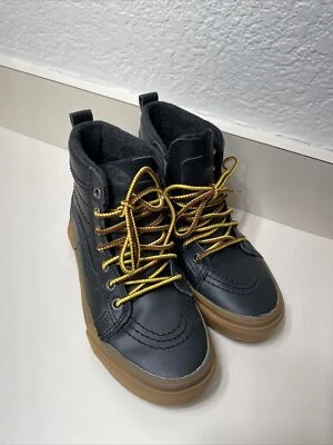 Vans Niños Sk8-Hi MTE Niños Talla 1 EE. UU. Cuero Negro Goma Suela Inferior Zapatos Nuevos sin Caja Foto 1 de 4