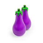 Bigjigs Toys Wooden Play Food Aubergine (Pack of 2) Pretend Roleplay Kitchen