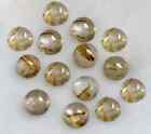 Whoesale Great Natural Golden Rutile 9X9 Mm Round Cabochon  Loose Gemstone