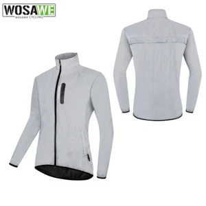 Chaqueta de Ciclismo WOSAWE Completa Reflectante A Prueba de Viento Impermeable Abrigo Golf Cálido Jersey - Imagen 1 de 12