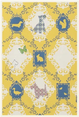 Anthropologie Wallpaper BARKING MAD Dogs Terriers Butterflies USA 4 Avail NWT - Image 1 of 4