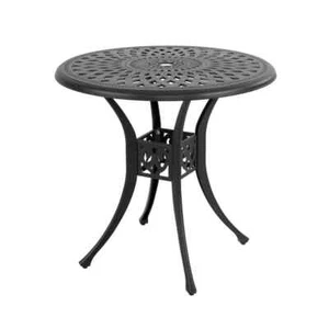 Nuu Garden Outdoor Bistro Table 30.25" Round Cast Aluminum Vintage Design Black - Picture 1 of 4