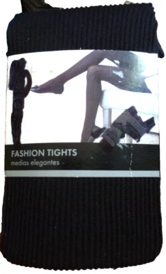 George fashion tights ribbed black size 2 - Image 1 of 2