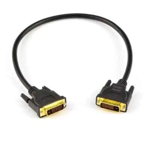 DVI-D 24+1 pin Dual Link Cable DVI Male to Male Cable Gold 50cm - Picture 1 of 1
